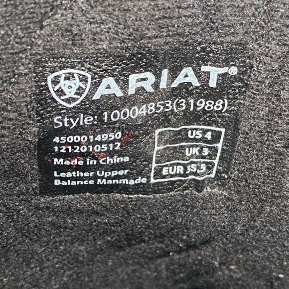 ARIAT 10004853 Brown Leather Quickdraw Distressed Western Women Boot Sz 4 - Picture 5 of 5